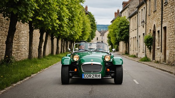 Excursions en caterham à travers les routes pittoresques de champagne